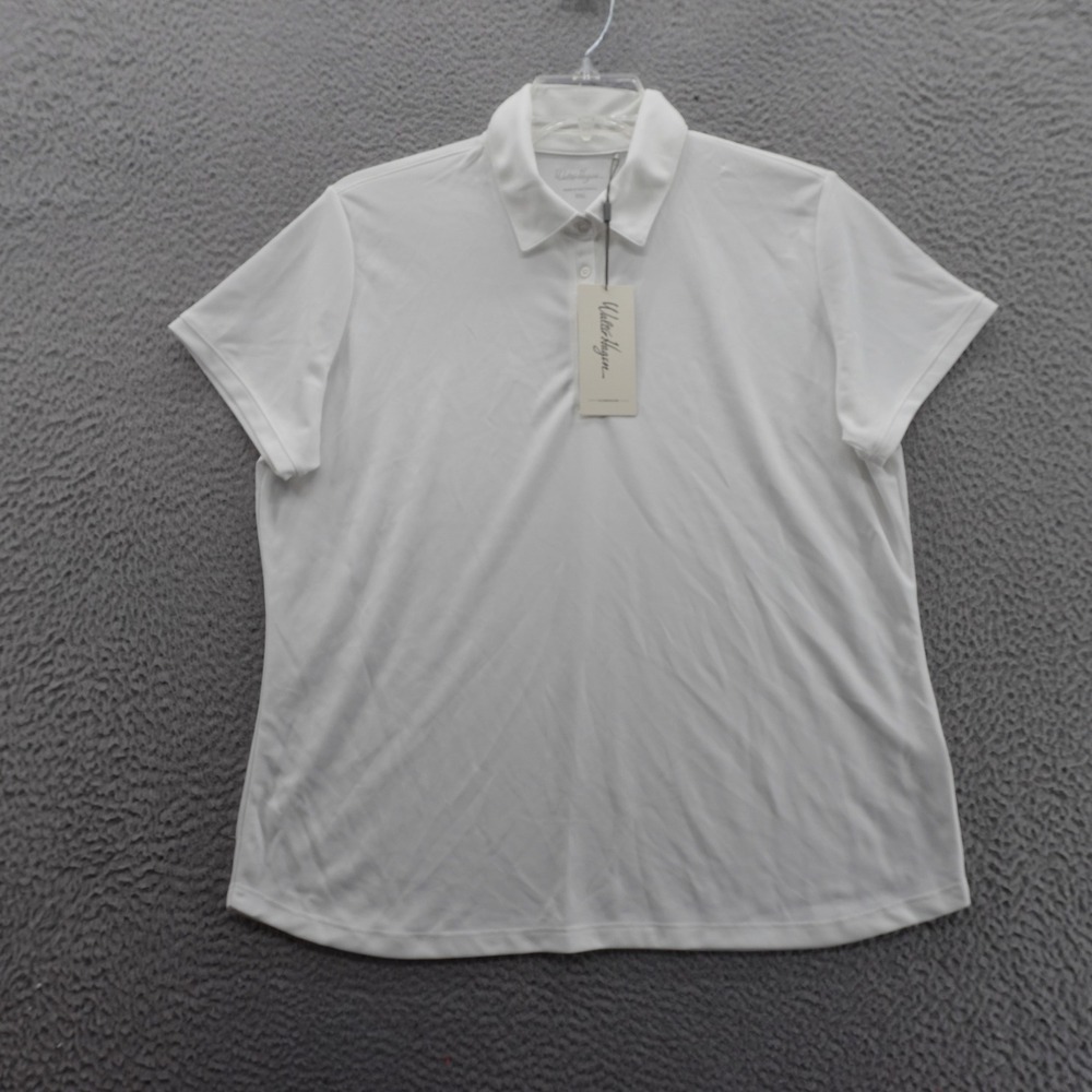 Walter Hagen Clubhouse Womens Golf Polo Shirt XXL White‎ Breathable NWT